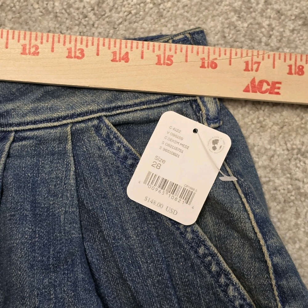Pilcro Pleated High Rise Balloon Leg Jeans sz 28 NWT Anthropologie Denim Trouser - Picture 11 of 12